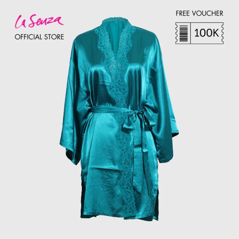 La Senza Obvious Sexy Robe Warna Fanfare Teal 60263317-2J42