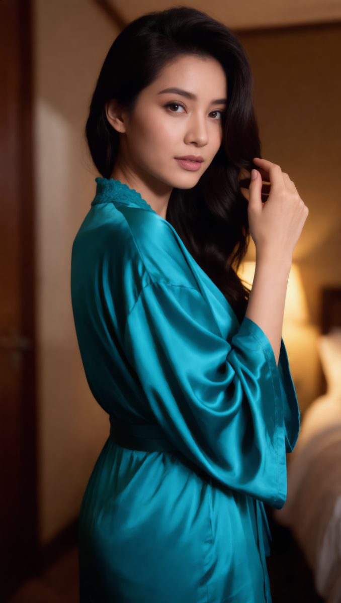 La Senza Obvious Sexy Robe Warna Fanfare Teal 60263317-2J42 - Foto 4