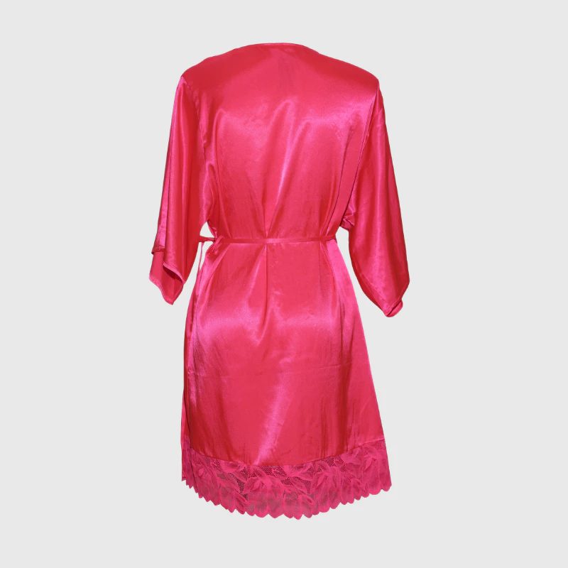La Senza Satin Sexy Robe Warna Berry Gloss 60263661-16T2 - Foto 2
