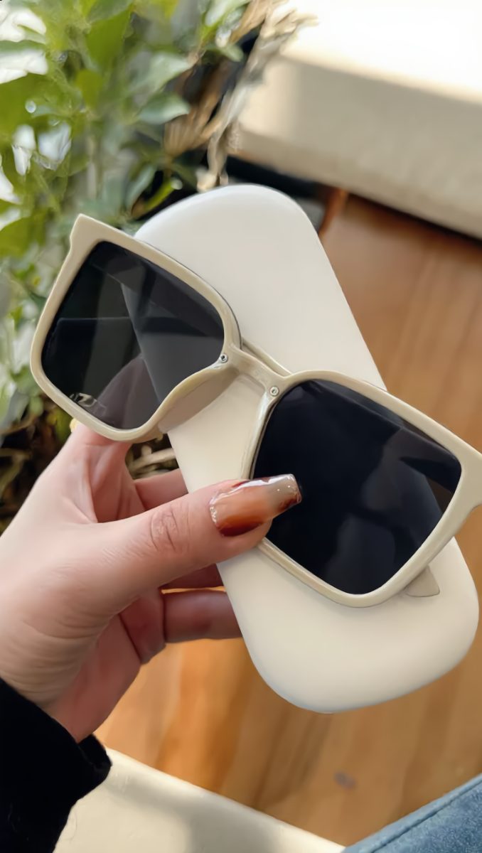 [PROMO] Kacamata Hitam Bingkai Oversized Sungglasses Liburan Anti Matahari Gaya Trendy Fashion Woman Glasses - Foto 7
