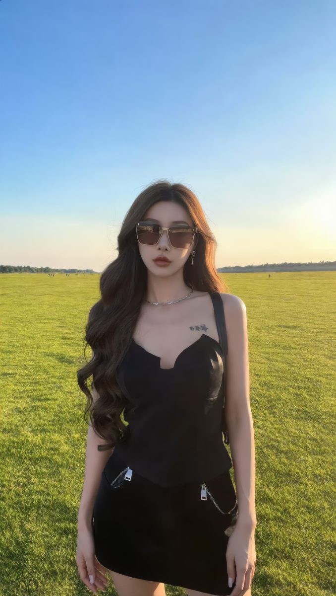 [PROMO] Kacamata Hitam Bingkai Oversized Sungglasses Liburan Anti Matahari Gaya Trendy Fashion Woman Glasses - Foto 9