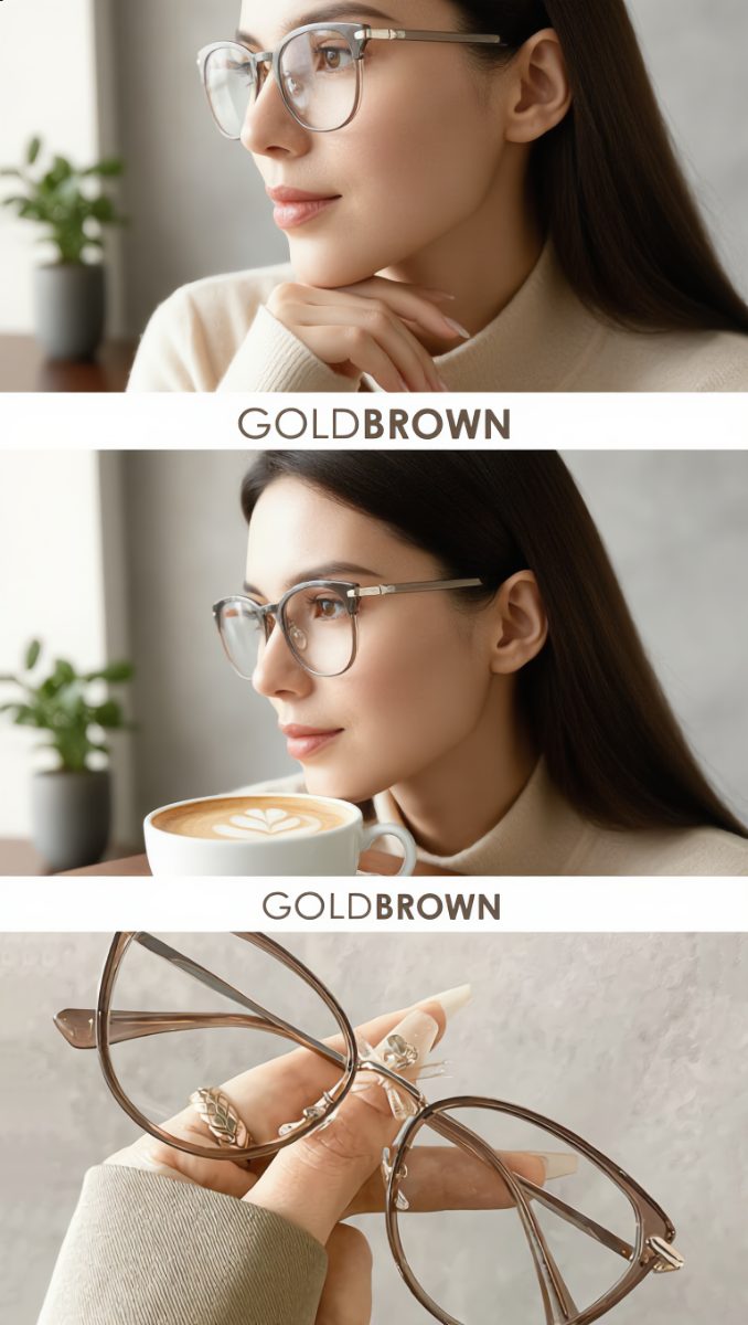 Gently Morley Kacamata Photocromic Lensa Minus Anti Radiasi Blueray Bluecromic Cat Eye TR90 + Metal Pria Wanita Fashionable Eyeglasses 31260-89013 - Foto 5