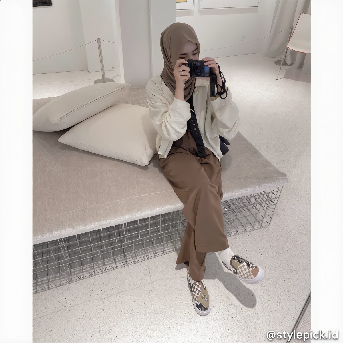 Asoka Loose Pants Wanita Highwaist Multifungsi - Foto 6