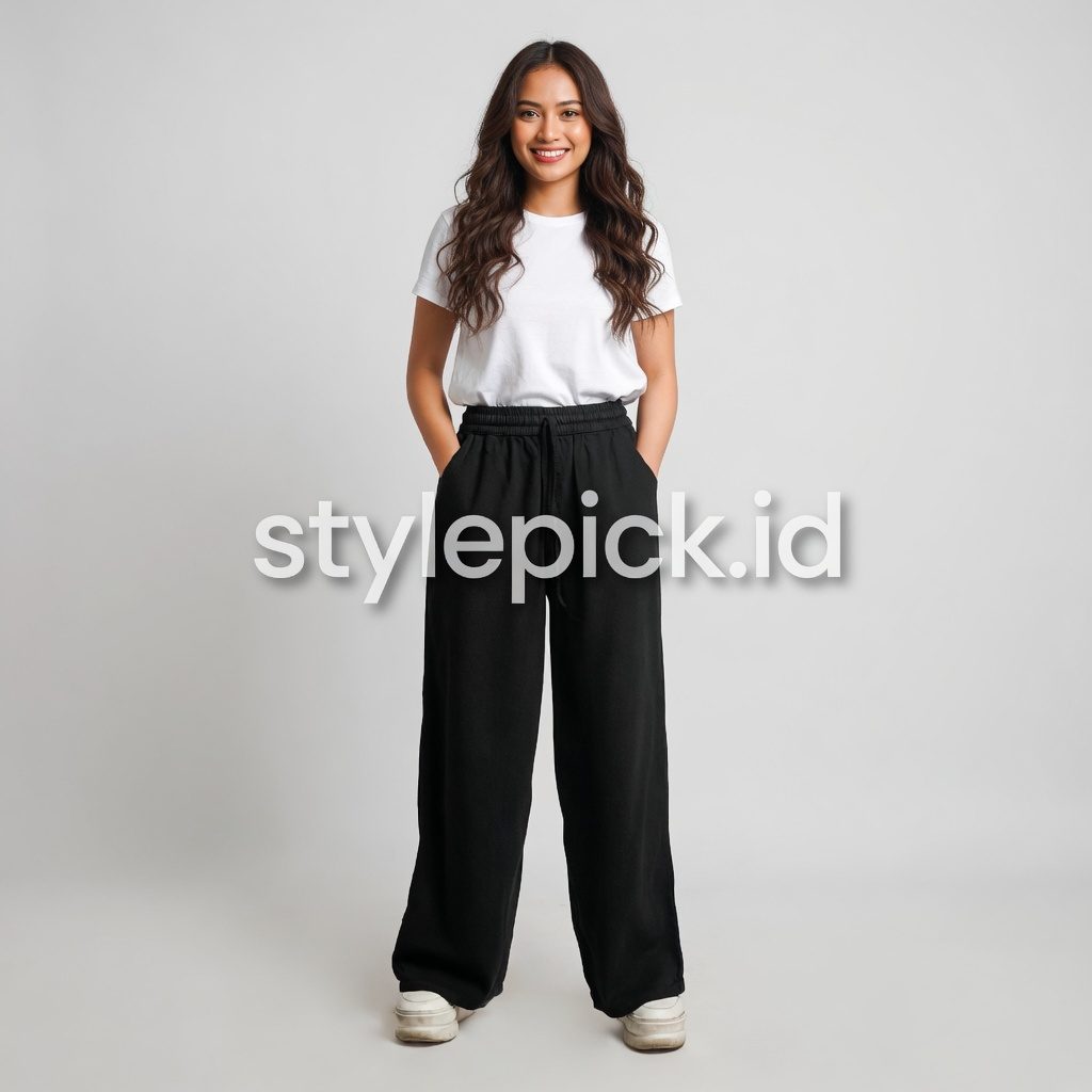 Celana Kulot Panjang Jeans Wanita Fit Super Jumbo 100kg Bigsize Jumbo Pinggang Karet Coco DLINE (Model: Coco Culotte). - Foto 5