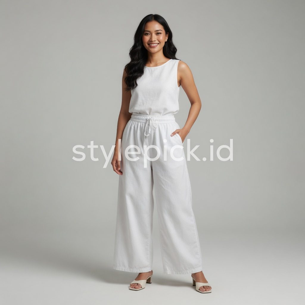 Celana Kulot Panjang Jeans Wanita Fit Super Jumbo 100kg Bigsize Jumbo Pinggang Karet Coco DLINE (Model: Coco Culotte). - Foto 8