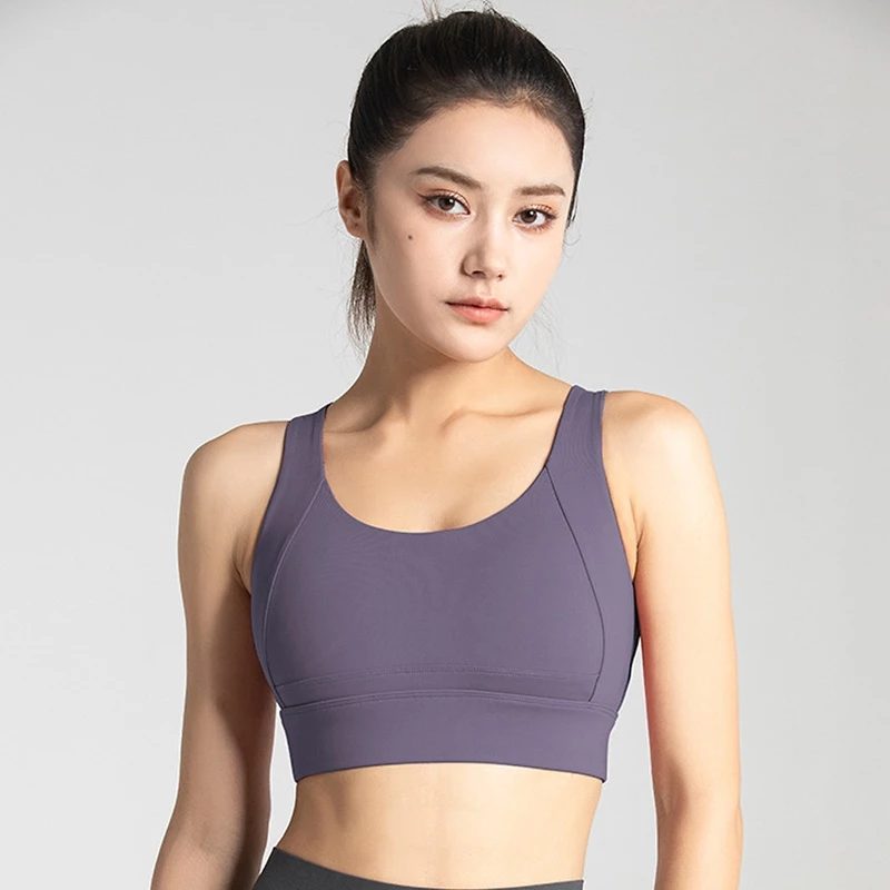 TIMETOSPORT Sport Bra Push-Up Atasan Untuk Olahraga Yoga Gym Fitness Aerobik Zumba Kancing Belakang Wanita 1131 (Import Quality)